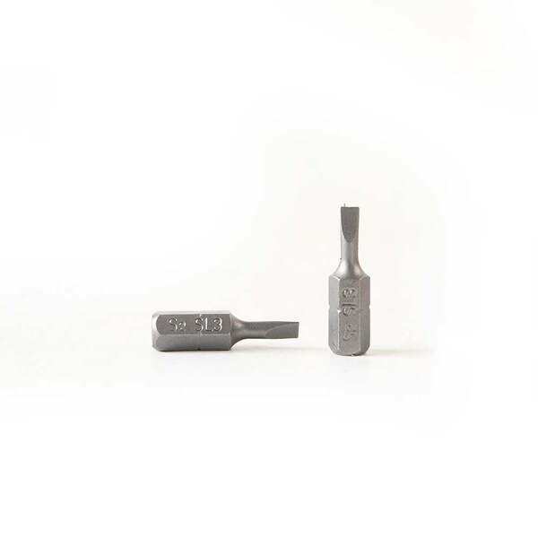 Superior Steel Single End Slotted Screwdriver Bits - 1 Inch Long - 3mm Wide Slot, PK 10 BS103-10PK - main